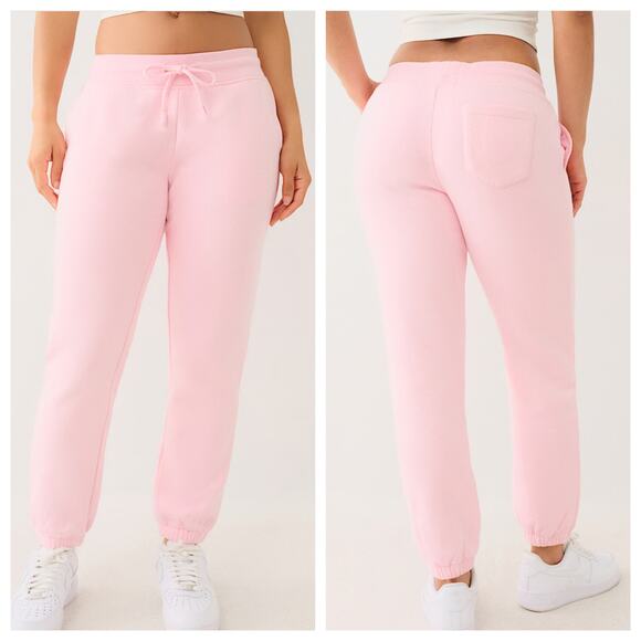 NWT True Religion Big‎ T Logo Jogger in Orchid Pink Women’s Size Small - Picture 1 of 10